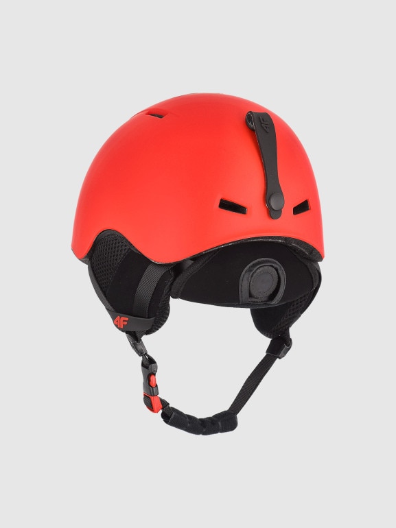 Dziecięcy kask narciarski 4F 4FJWAW25AHELU086 - czerwony