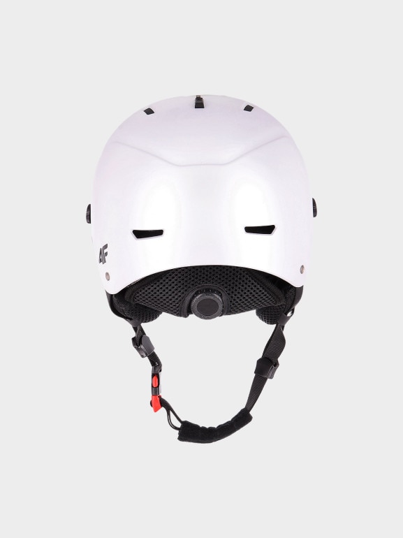 Dziecięcy kask narciarski z goglami 4F 4FJWMM00AHELU122 - biały