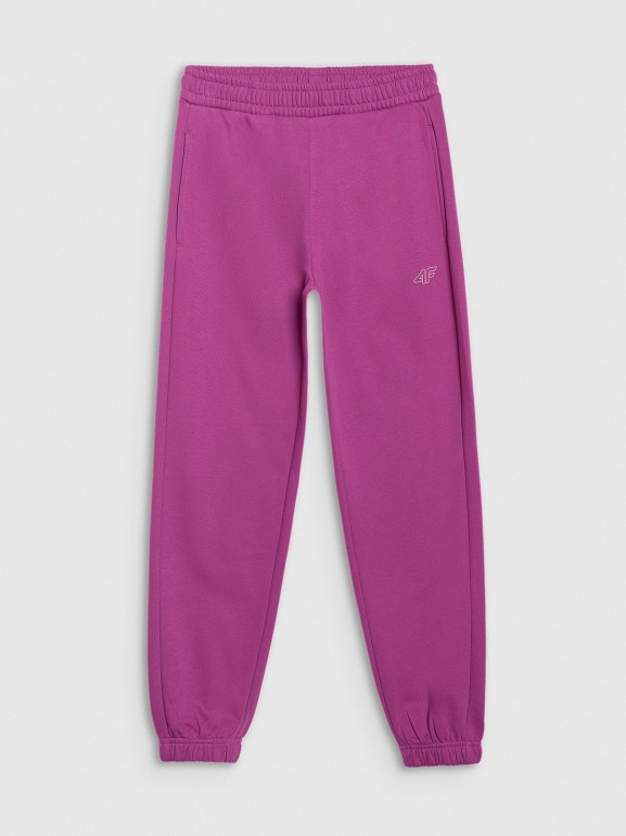 Dziecięcy komplet dresowy 4F 4FJRAW25TAPSU120 - różowy