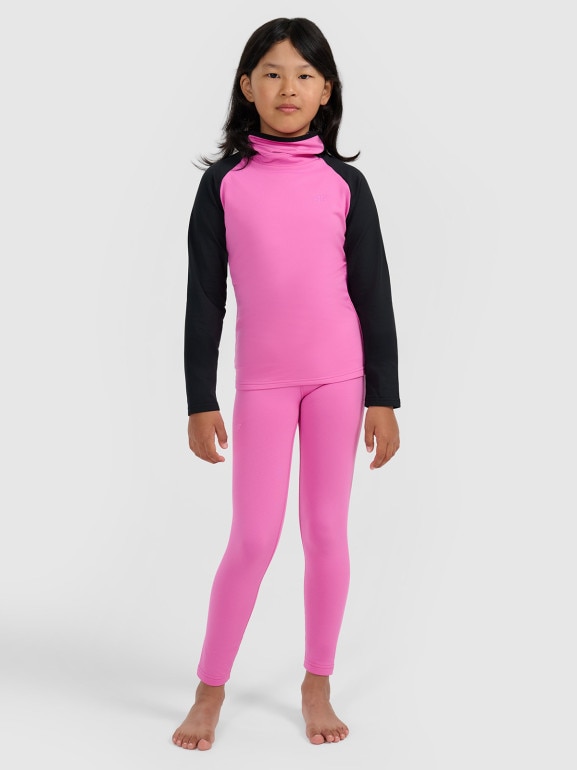 Dziewczęca bielizna termiczna ocieplana (dół) 4F 4FJRAW25UBRUF113 - różowa