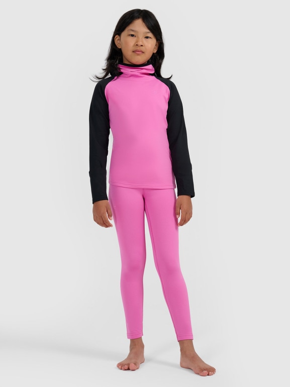 Dziewczęca bielizna termiczna ocieplana (dół) 4F 4FJRAW25UBRUF113 - różowa