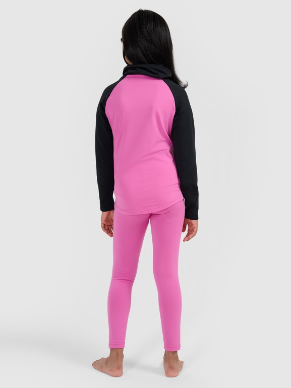 Dziewczęca bielizna termiczna ocieplana (dół) 4F 4FJRAW25UBRUF113 - różowa