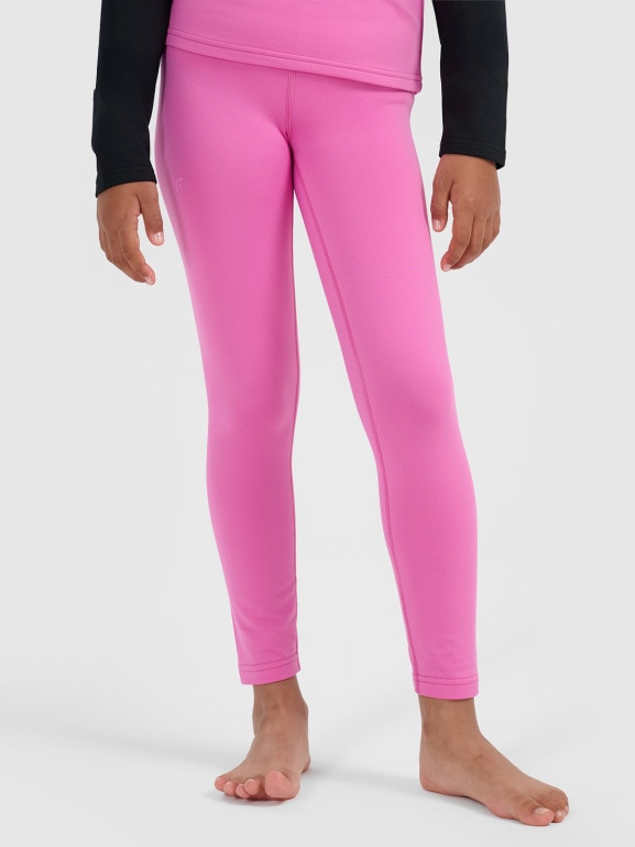 Dziewczęca bielizna termiczna ocieplana (dół) 4F 4FJRAW25UBRUF113 - różowa