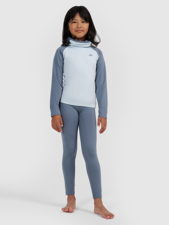 Dziewczęca bielizna termiczna ocieplana (dół) 4F 4FJRAW25UBRUF113 - szara