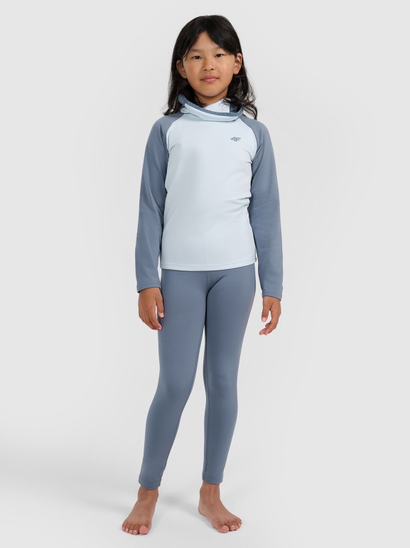 Dziewczęca bielizna termiczna ocieplana (dół) 4F 4FJRAW25UBRUF113 - szara