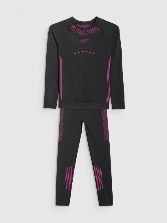 Dziewczęca bielizna termoaktywna komplet 4F 4FJRAW25USEAF263 - czarna