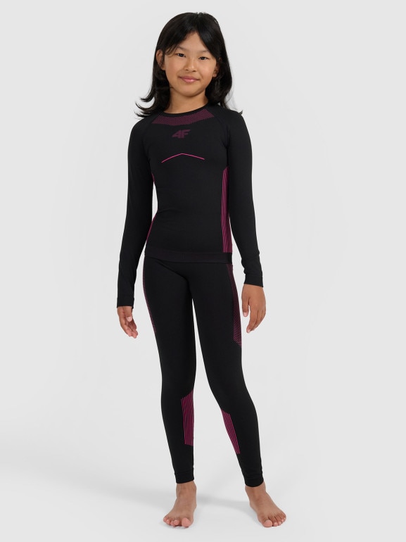 Dziewczęca bielizna termoaktywna komplet 4F 4FJRAW25USEAF263 - czarna