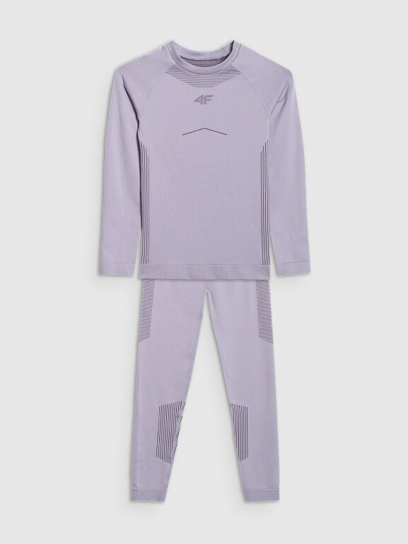 Dziewczęca bielizna termoaktywna komplet 4F 4FJRAW25USEAF263 - fioletowa