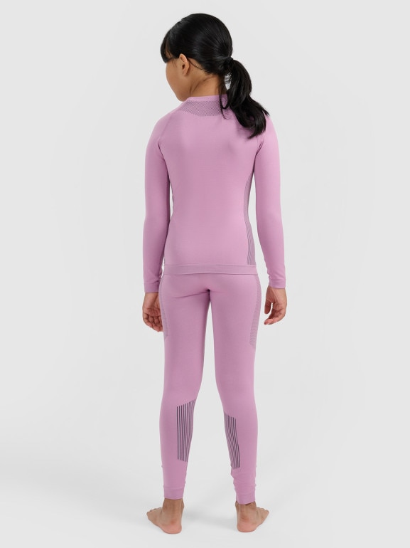 Dziewczęca bielizna termoaktywna komplet 4F 4FJRAW25USEAF263 - różowa