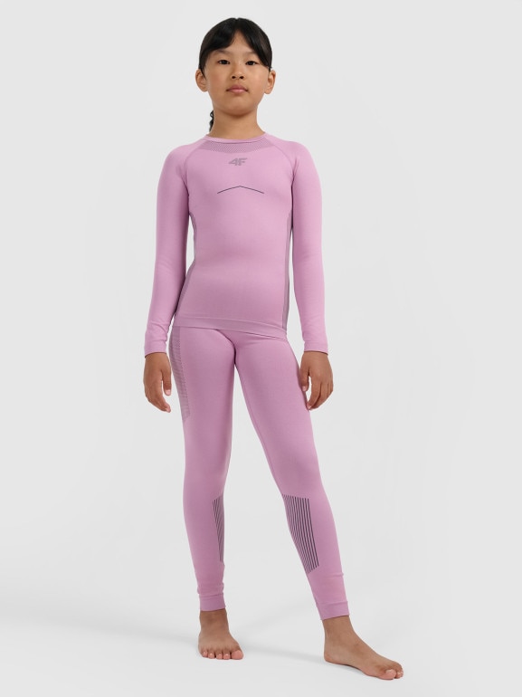 Dziewczęca bielizna termoaktywna komplet 4F 4FJRAW25USEAF263 - różowa