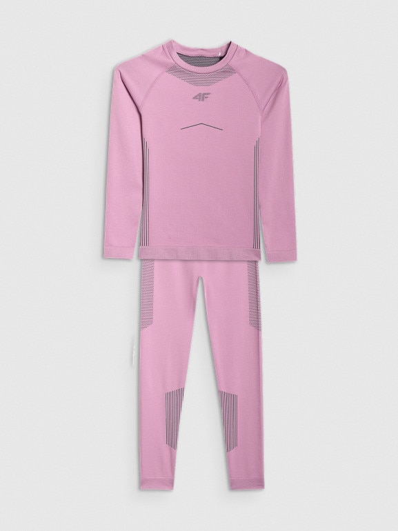 Dziewczęca bielizna termoaktywna komplet 4F 4FJRAW25USEAF263 - różowa