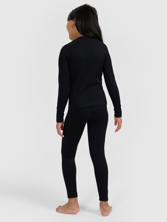 Dziewczęca bielizna termoaktywna komplet 4F 4FJRAW25USEAF264 - czarna