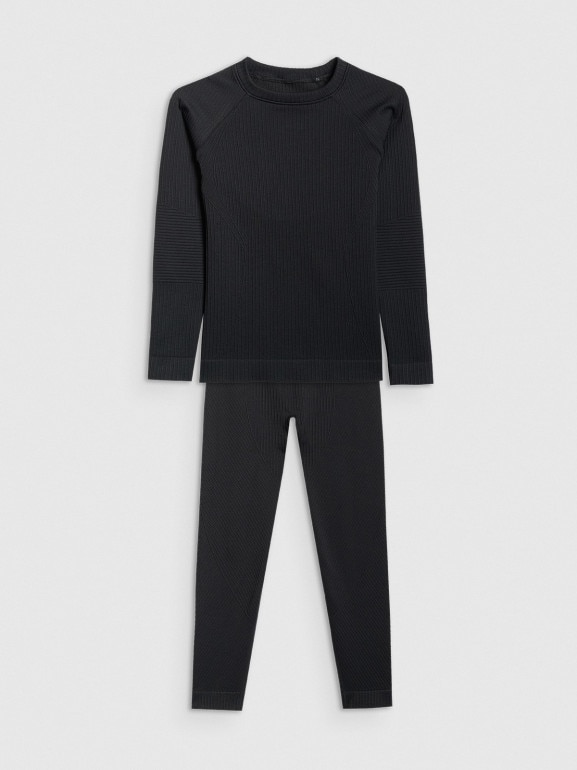 Dziewczęca bielizna termoaktywna komplet 4F 4FJRAW25USEAF264 - czarna