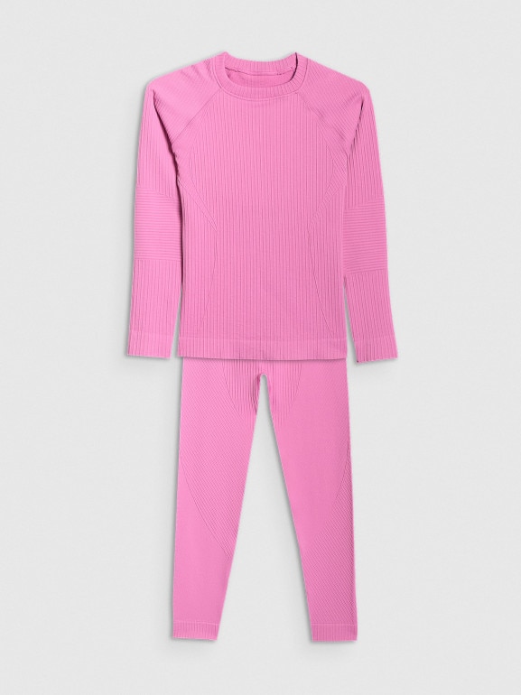 Dziewczęca bielizna termoaktywna komplet 4F 4FJRAW25USEAF264 - różowa