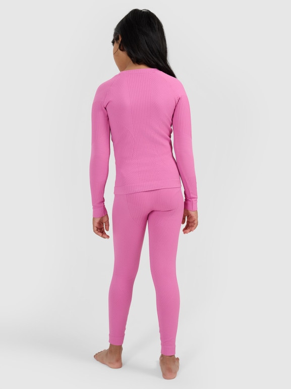 Dziewczęca bielizna termoaktywna komplet 4F 4FJRAW25USEAF264 - różowa