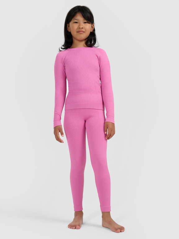 Dziewczęca bielizna termoaktywna komplet 4F 4FJRAW25USEAF264 - różowa