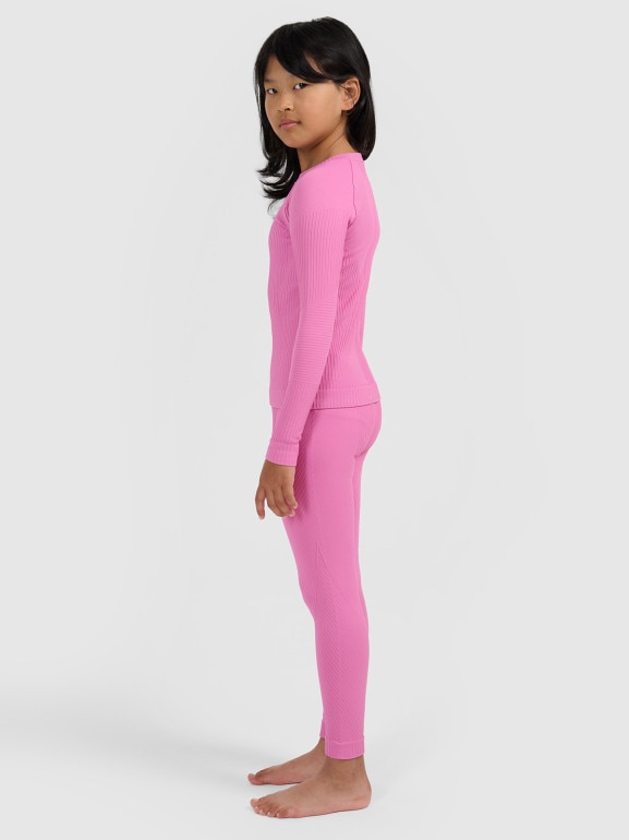 Dziewczęca bielizna termoaktywna komplet 4F 4FJRAW25USEAF264 - różowa