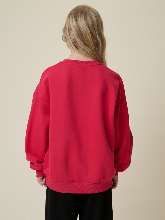 Dziewczęca bluza nierozpinana bez kaptura 4F 4FJRSS26TSWSF2812 - różowa