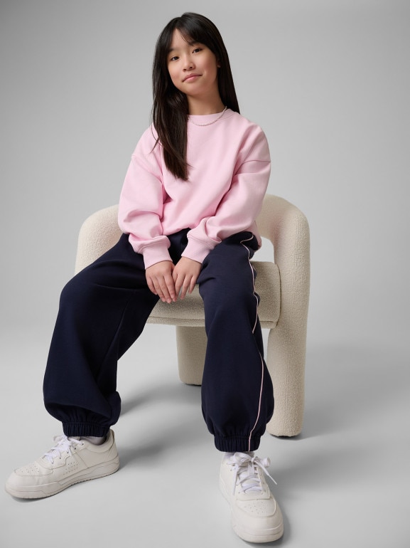 Dziewczęca bluza nierozpinana bez kaptura 4F 4FJRSS26TSWSF2819 - różowa