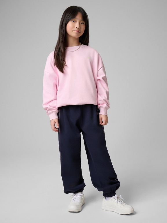 Dziewczęca bluza nierozpinana bez kaptura 4F 4FJRSS26TSWSF2819 - różowa