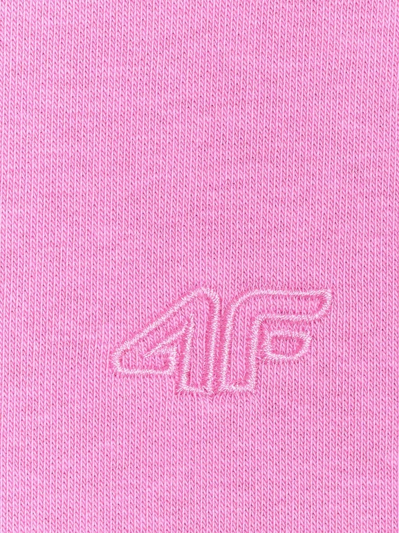 Dziewczęca bluza nierozpinana z kapturem 4F 4FJRAW25TSWSF2467 - różowa