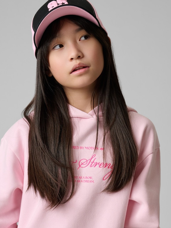 Dziewczęca bluza nierozpinana z kapturem 4F 4FJRSS26TSWSF2821 - różowa