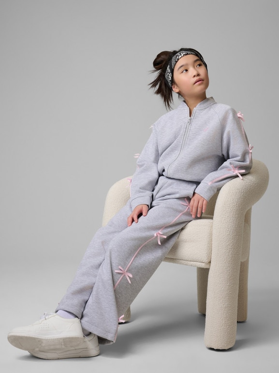 Dziewczęca bluza rozpinana bez kaptura 4F 4FJRSS26TSWSF2823 - szara