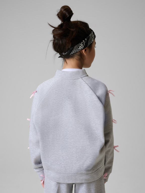 Dziewczęca bluza rozpinana bez kaptura 4F 4FJRSS26TSWSF2823 - szara