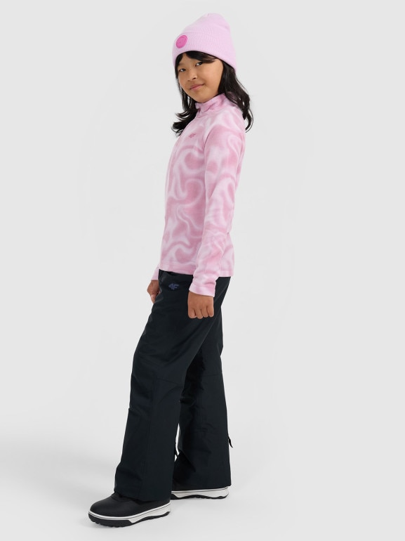 Dziewczęca bluza termiczna polarowa 4F 4FJRAW25UFLEF071 - różowa