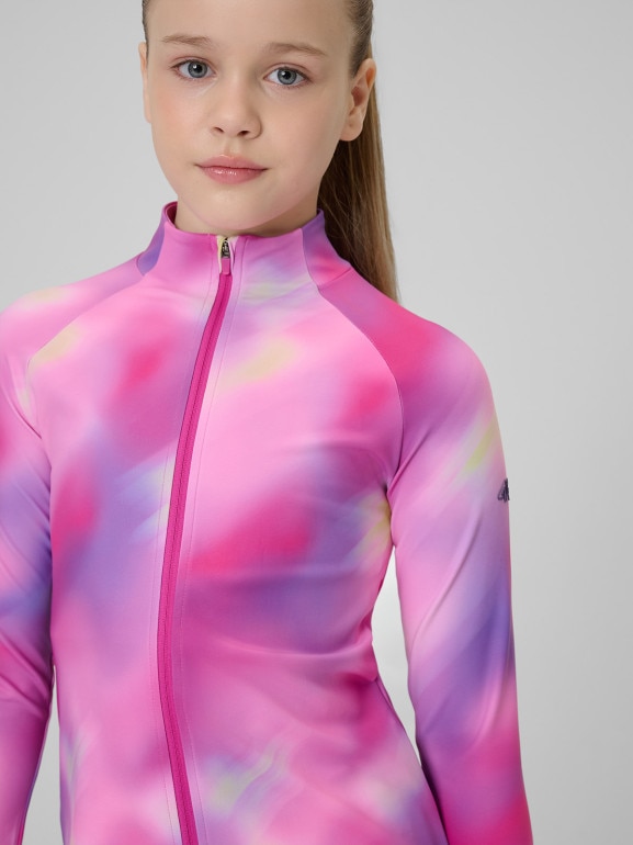 Dziewczęca bluza treningowa 4F 4FJRSS26TFSWF0988 - multikolor