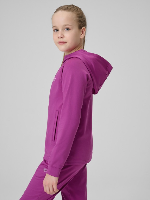 Dziewczęca bluza treningowa 4F 4FJRSS26TFSWF0989 - różowa