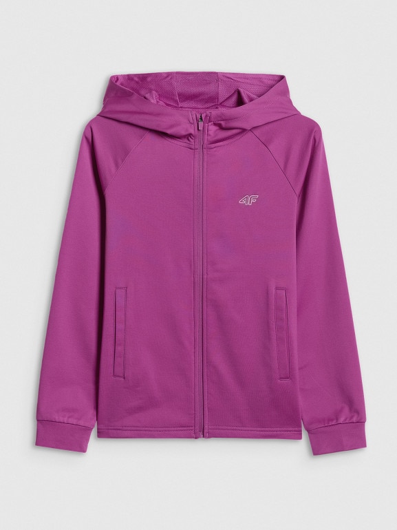 Dziewczęca bluza treningowa 4F 4FJRSS26TFSWF0989 - różowa