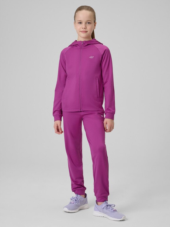 Dziewczęca bluza treningowa 4F 4FJRSS26TFSWF0989 - różowa