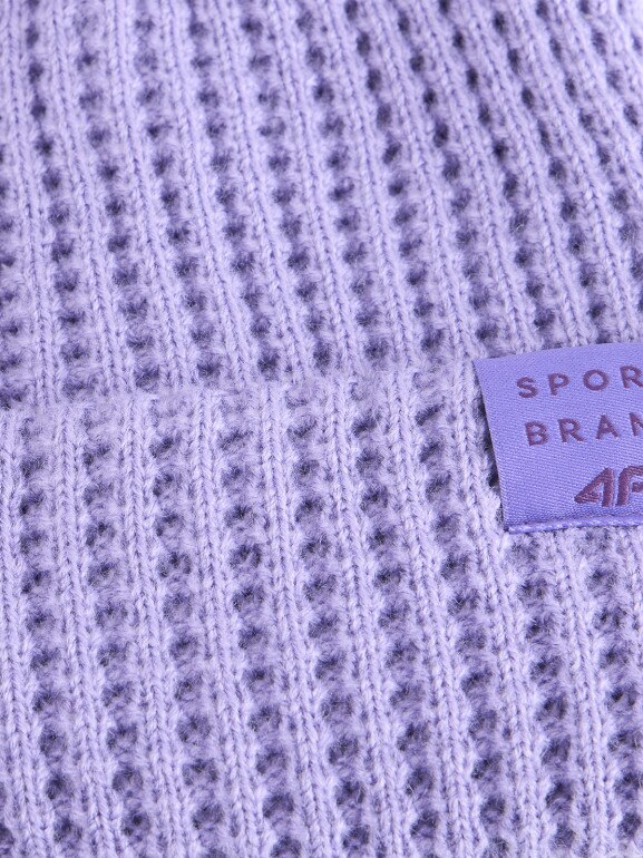 Dziewczęca czapka zimowa 4F 4FJRAW25ACAPF0810 - fioletowa