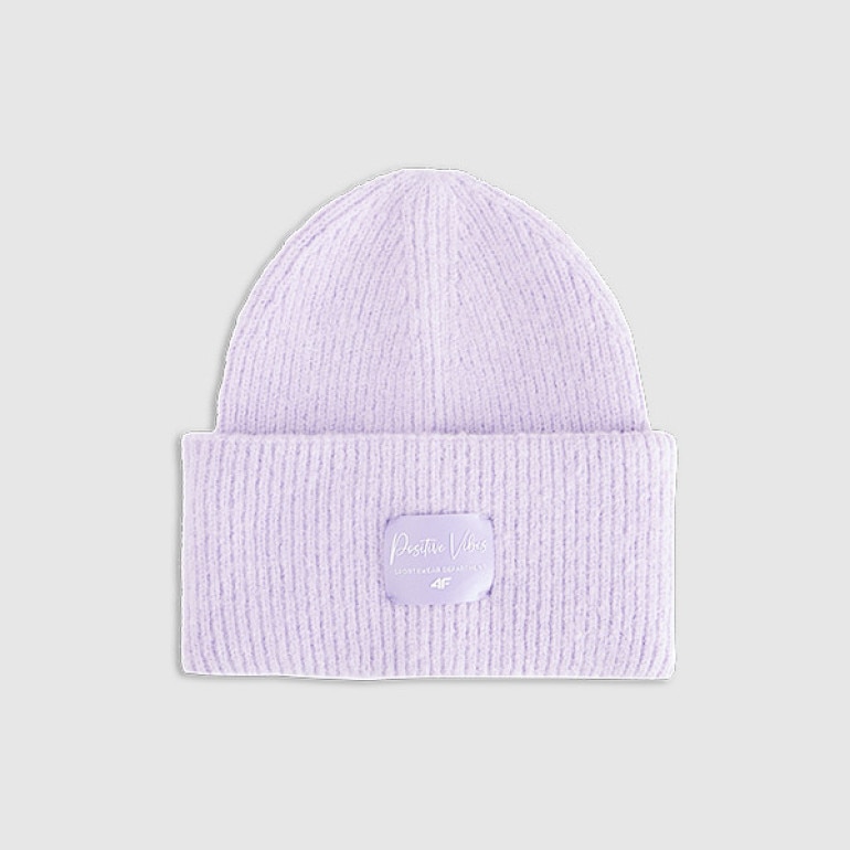 Dziewczęca czapka zimowa 4F 4FJRAW25ACAPF0811 - fioletowa