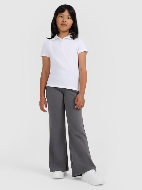 Dziewczęca koszulka polo 4F 4FJRAW25TPTSF0740 - biała