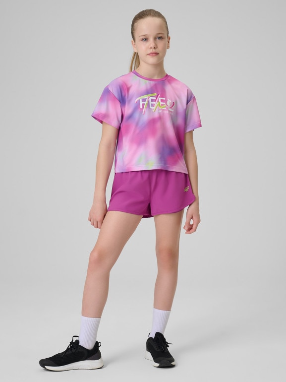 Dziewczęca koszulka treningowa 4F 4FJRSS26TFTSF2394 - multikolor