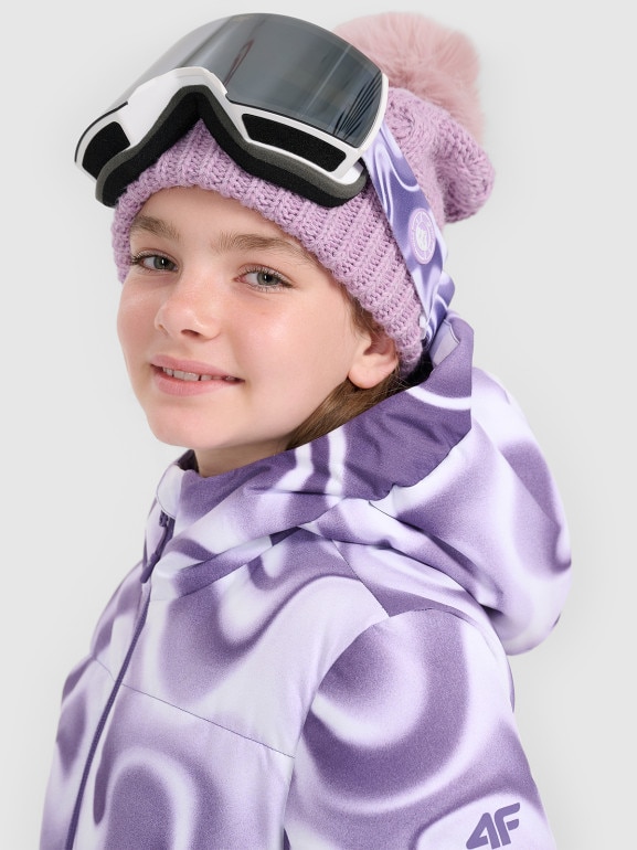 Dziewczęca kurtka narciarska 4F 4FJRAW25TTJAF1038 - multikolor