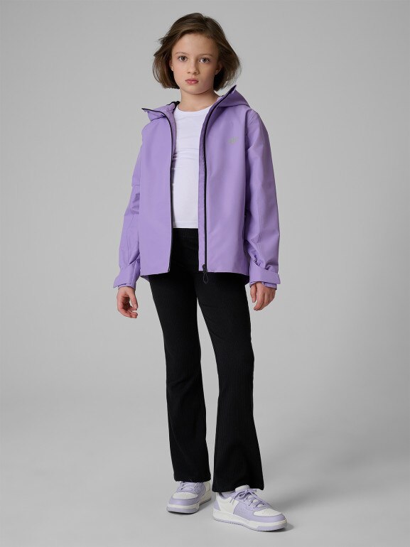Dziewczęca kurtka przejściowa 4F 4FJRSS26TTJAF1138 - fioletowa