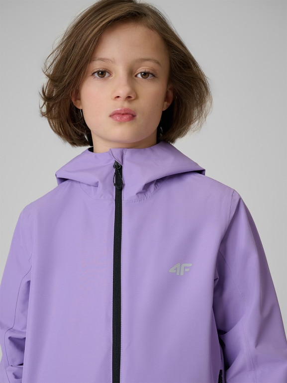 Dziewczęca kurtka przejściowa 4F 4FJRSS26TTJAF1138 - fioletowa