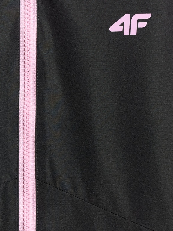 Dziewczęca kurtka przejściowa 4F 4FJWSS26TTJAF0958 - czarna