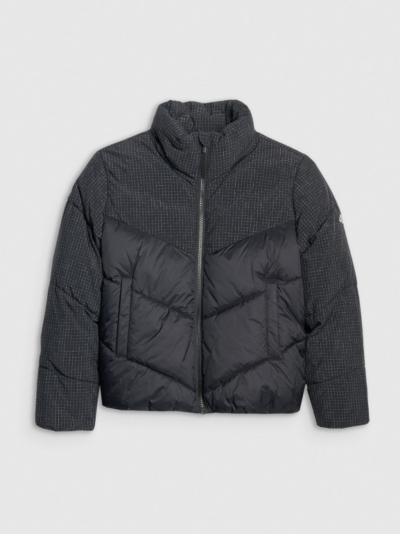 Dziewczęca kurtka puchowa pikowana 4F 4FJRAW25TDJAF0807 - czarna