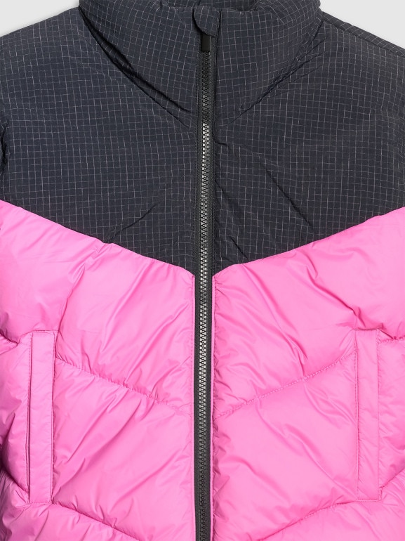 Dziewczęca kurtka puchowa pikowana 4F 4FJRAW25TDJAF0807 - różowa