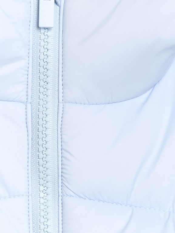 Dziewczęca kurtka puchowa pikowana 4F 4FJRAW25TDJAF0817 - niebieska