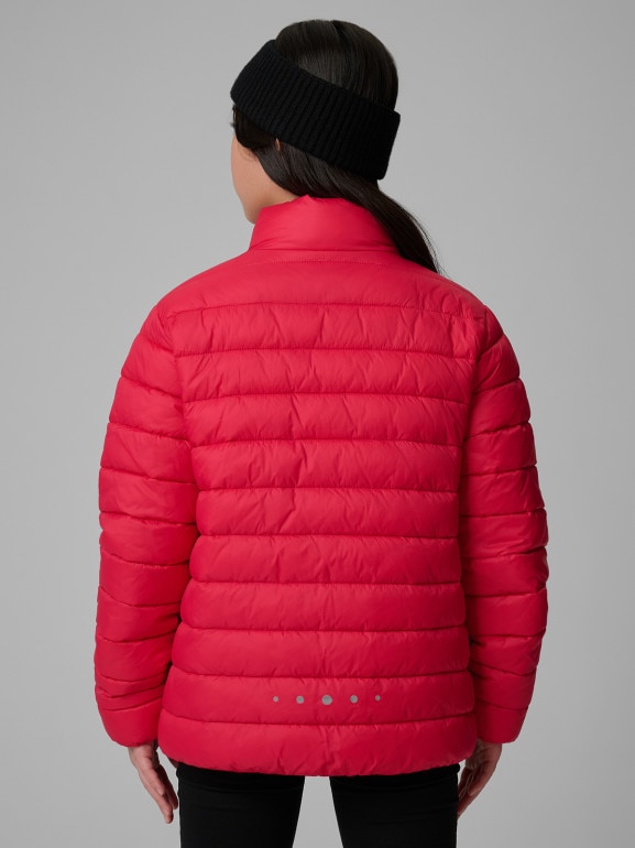 Dziewczęca kurtka puchowa pikowana 4F 4FJRSS26TDJAF0864 - różowa