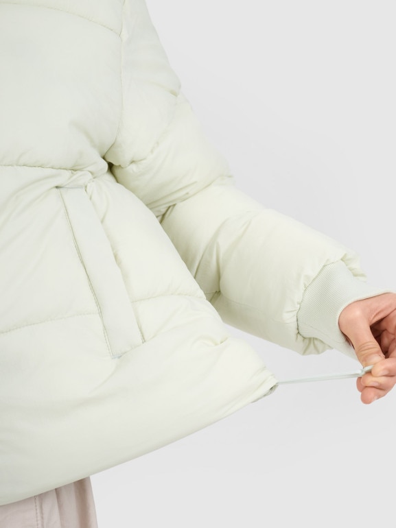 Dziewczęca kurtka puchowa pikowania 4F 4FJRAW25TDJAF0806 - miętowa