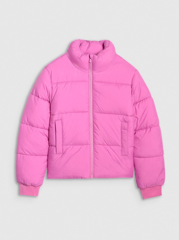 Dziewczęca kurtka puchowa pikowania 4F 4FJRAW25TDJAF0806 - różowa 