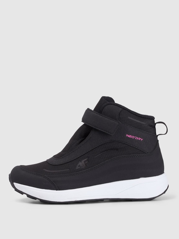 Dziewczęce buty zimowe śniegowce 4F 4FJRAW25FSBSF037 - czarne