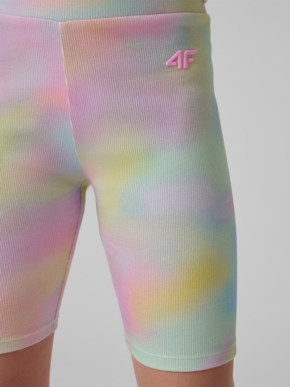 Dziewczęce kolarki legginsy 4F 4FJRSS26TSTIF035 - multikolor