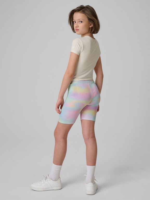 Dziewczęce kolarki legginsy 4F 4FJRSS26TSTIF035 - multikolor